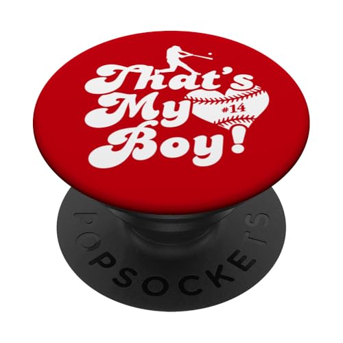Custom Das ist mein Junge #14 Trikot Baseball Mama Baseball Papa PopSockets Klebender PopGrip Custom Das ist mein Junge #14 Trikot Baseball Mama Baseball Papa PopSockets Klebender PopGrip von That's My Boy Baseball Number Jersey Favorites