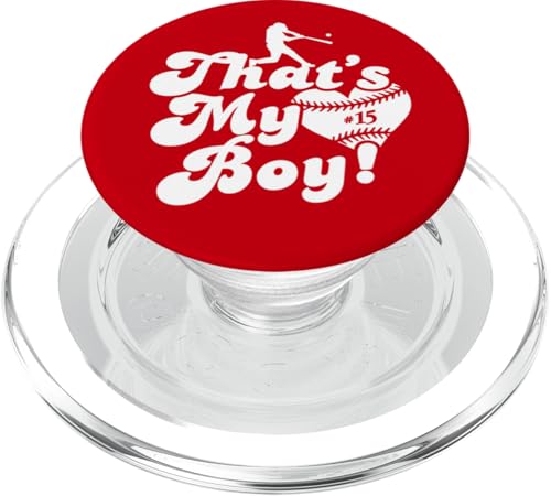 Custom Das ist mein Junge #15 Trikot Baseball Mama Baseball Papa PopSockets PopGrip für MagSafe Custom Das ist mein Junge #15 Trikot Baseball Mama Baseball Papa PopSockets PopGrip für MagSafe von That's My Boy Baseball Number Jersey Favorites