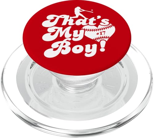 Custom Das ist mein Junge #17 Trikot Baseball Mama Baseball Papa PopSockets PopGrip für MagSafe Custom Das ist mein Junge #17 Trikot Baseball Mama Baseball Papa PopSockets PopGrip für MagSafe von That's My Boy Baseball Number Jersey Favorites