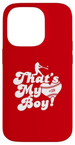 Custom Das ist mein Junge #18 Trikot Baseball Mama Baseball Papa Hülle für iPhone 14 Pro Custom Das ist mein Junge #18 Trikot Baseball Mama Baseball Papa Hülle für iPhone 14 Pro von That's My Boy Baseball Number Jersey Favorites