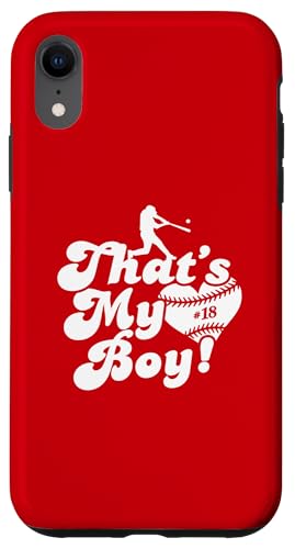 Custom Das ist mein Junge #18 Trikot Baseball Mama Baseball Papa Hülle für iPhone XR Custom Das ist mein Junge #18 Trikot Baseball Mama Baseball Papa Hülle für iPhone XR von That's My Boy Baseball Number Jersey Favorites