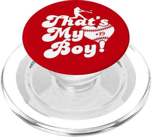 Custom Das ist mein Junge #19 Trikot Baseball Mama Baseball Papa PopSockets PopGrip für MagSafe Custom Das ist mein Junge #19 Trikot Baseball Mama Baseball Papa PopSockets PopGrip für MagSafe von That's My Boy Baseball Number Jersey Favorites