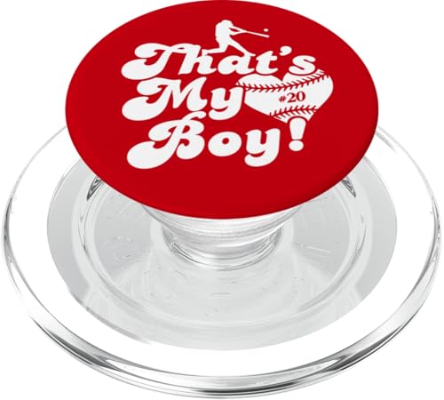 Custom Das ist mein Junge #20 Trikot Baseball Mama Baseball Papa PopSockets PopGrip für MagSafe Custom Das ist mein Junge #20 Trikot Baseball Mama Baseball Papa PopSockets PopGrip für MagSafe von That's My Boy Baseball Number Jersey Favorites