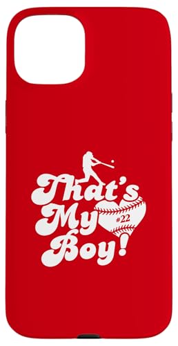 Custom Das ist mein Junge #22 Trikot Baseball Mama Baseball Papa Hülle für iPhone 15 Plus Custom Das ist mein Junge #22 Trikot Baseball Mama Baseball Papa Hülle für iPhone 15 Plus von That's My Boy Baseball Number Jersey Favorites