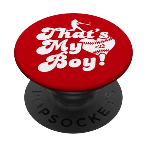 Custom Das ist mein Junge #22 Trikot Baseball Mama Baseball Papa PopSockets Klebender PopGrip Custom Das ist mein Junge #22 Trikot Baseball Mama Baseball Papa PopSockets Klebender PopGrip von That's My Boy Baseball Number Jersey Favorites