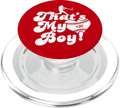 Custom Das ist mein Junge #26 Trikot Baseball Mama Baseball Papa PopSockets PopGrip für MagSafe Custom Das ist mein Junge #26 Trikot Baseball Mama Baseball Papa PopSockets PopGrip für MagSafe von That's My Boy Baseball Number Jersey Favorites