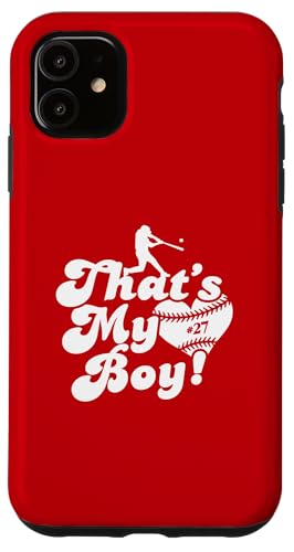Custom Das ist mein Junge #27 Trikot Baseball Mama Baseball Papa Hülle für iPhone 11 Custom Das ist mein Junge #27 Trikot Baseball Mama Baseball Papa Hülle für iPhone 11 von That's My Boy Baseball Number Jersey Favorites