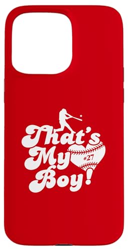 Custom Das ist mein Junge #27 Trikot Baseball Mama Baseball Papa Hülle für iPhone 15 Pro Max Custom Das ist mein Junge #27 Trikot Baseball Mama Baseball Papa Hülle für iPhone 15 Pro Max von That's My Boy Baseball Number Jersey Favorites