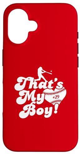 Custom Das ist mein Junge #29 Trikot Baseball Mama Baseball Papa Hülle für iPhone 16 Custom Das ist mein Junge #29 Trikot Baseball Mama Baseball Papa Hülle für iPhone 16 von That's My Boy Baseball Number Jersey Favorites