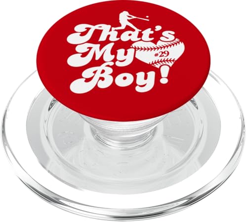 Custom Das ist mein Junge #29 Trikot Baseball Mama Baseball Papa PopSockets PopGrip für MagSafe von That's My Boy Baseball Number Jersey Favorites