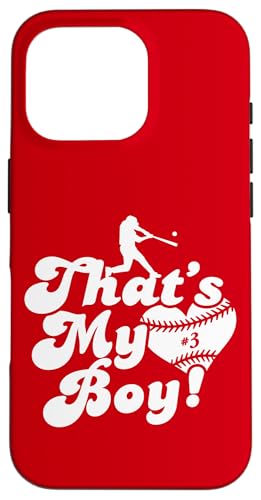 Custom Das ist mein Junge #3 Trikot Baseball Mama Baseball Papa Hülle für iPhone 16 Pro Custom Das ist mein Junge #3 Trikot Baseball Mama Baseball Papa Hülle für iPhone 16 Pro von That's My Boy Baseball Number Jersey Favorites