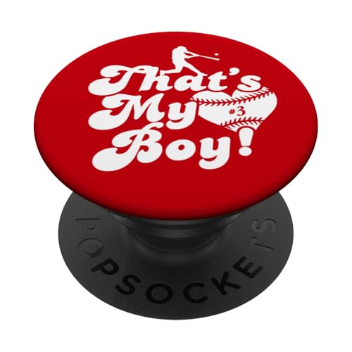 Custom Das ist mein Junge #3 Trikot Baseball Mama Baseball Papa PopSockets Klebender PopGrip Custom Das ist mein Junge #3 Trikot Baseball Mama Baseball Papa PopSockets Klebender PopGrip von That's My Boy Baseball Number Jersey Favorites