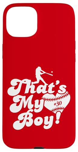 Custom Das ist mein Junge #30 Trikot Baseball Mama Baseball Papa Hülle für iPhone 15 Plus Custom Das ist mein Junge #30 Trikot Baseball Mama Baseball Papa Hülle für iPhone 15 Plus von That's My Boy Baseball Number Jersey Favorites