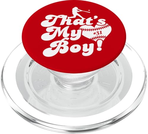 Custom Das ist mein Junge #31 Trikot Baseball Mama Baseball Papa PopSockets PopGrip für MagSafe Custom Das ist mein Junge #31 Trikot Baseball Mama Baseball Papa PopSockets PopGrip für MagSafe von That's My Boy Baseball Number Jersey Favorites