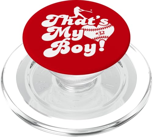 Custom Das ist mein Junge #32 Trikot Baseball Mama Baseball Papa PopSockets PopGrip für MagSafe Custom Das ist mein Junge #32 Trikot Baseball Mama Baseball Papa PopSockets PopGrip für MagSafe von That's My Boy Baseball Number Jersey Favorites