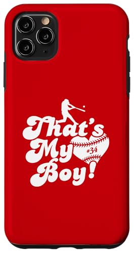 Custom Das ist mein Junge #34 Trikot Baseball Mama Baseball Papa Hülle für iPhone 11 Pro Max Custom Das ist mein Junge #34 Trikot Baseball Mama Baseball Papa Hülle für iPhone 11 Pro Max von That's My Boy Baseball Number Jersey Favorites