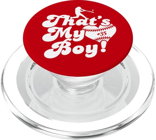 Custom Das ist mein Junge #35 Trikot Baseball Mama Baseball Papa PopSockets PopGrip für MagSafe Custom Das ist mein Junge #35 Trikot Baseball Mama Baseball Papa PopSockets PopGrip für MagSafe von That's My Boy Baseball Number Jersey Favorites