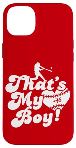 Custom Das ist mein Junge #36 Trikot Baseball Mama Baseball Papa Hülle für iPhone 14 Plus Custom Das ist mein Junge #36 Trikot Baseball Mama Baseball Papa Hülle für iPhone 14 Plus von That's My Boy Baseball Number Jersey Favorites