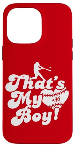 Custom Das ist mein Junge #36 Trikot Baseball Mama Baseball Papa Hülle für iPhone 14 Pro Max Custom Das ist mein Junge #36 Trikot Baseball Mama Baseball Papa Hülle für iPhone 14 Pro Max von That's My Boy Baseball Number Jersey Favorites