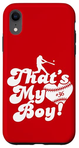 Custom Das ist mein Junge #36 Trikot Baseball Mama Baseball Papa Hülle für iPhone XR Custom Das ist mein Junge #36 Trikot Baseball Mama Baseball Papa Hülle für iPhone XR von That's My Boy Baseball Number Jersey Favorites