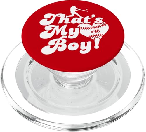 Custom Das ist mein Junge #36 Trikot Baseball Mama Baseball Papa PopSockets PopGrip für MagSafe Custom Das ist mein Junge #36 Trikot Baseball Mama Baseball Papa PopSockets PopGrip für MagSafe von That's My Boy Baseball Number Jersey Favorites