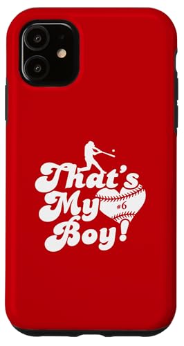 Custom Das ist mein Junge #6 Trikot Baseball Mama Baseball Papa Hülle für iPhone 11 Custom Das ist mein Junge #6 Trikot Baseball Mama Baseball Papa Hülle für iPhone 11 von That's My Boy Baseball Number Jersey Favorites