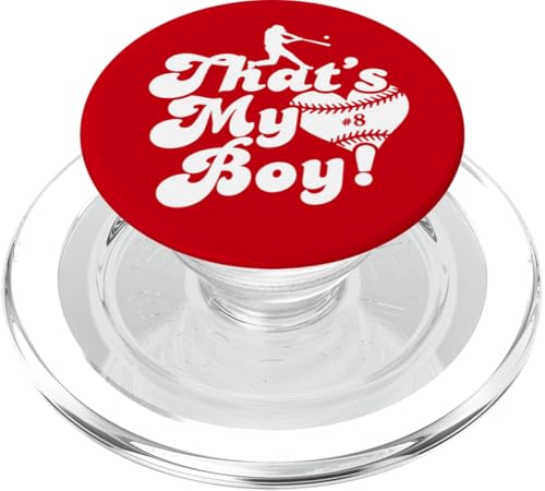Custom Das ist mein Junge #8 Trikot Baseball Mama Baseball Papa PopSockets PopGrip für MagSafe Custom Das ist mein Junge #8 Trikot Baseball Mama Baseball Papa PopSockets PopGrip für MagSafe von That's My Boy Baseball Number Jersey Favorites
