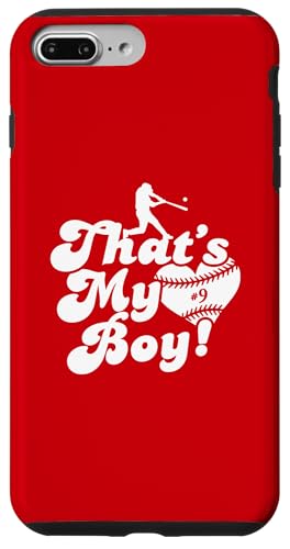 Custom Das ist mein Junge #9 Trikot Baseball Mama Baseball Papa Hülle für iPhone 7 Plus/8 Plus Custom Das ist mein Junge #9 Trikot Baseball Mama Baseball Papa Hülle für iPhone 7 Plus/8 Plus von That's My Boy Baseball Number Jersey Favorites