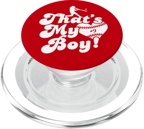 Custom Das ist mein Junge #9 Trikot Baseball Mama Baseball Papa PopSockets PopGrip für MagSafe Custom Das ist mein Junge #9 Trikot Baseball Mama Baseball Papa PopSockets PopGrip für MagSafe von That's My Boy Baseball Number Jersey Favorites