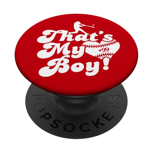 Custom Das ist mein Junge #99 Trikot Baseball Mama Baseball Papa PopSockets Klebender PopGrip Custom Das ist mein Junge #99 Trikot Baseball Mama Baseball Papa PopSockets Klebender PopGrip von That's My Boy Baseball Number Jersey Favorites