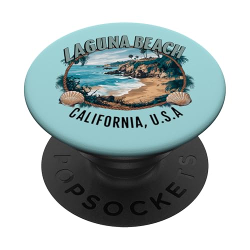 Laguna Beach California Surfen PopSockets Klebender PopGrip von The Aqua Cottage