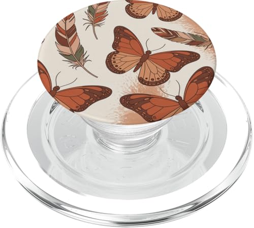 Boho Schmetterlinge Federn Natur Schmetterling Liebhaber PopSockets PopGrip für MagSafe von The Beauty Butterfly Store