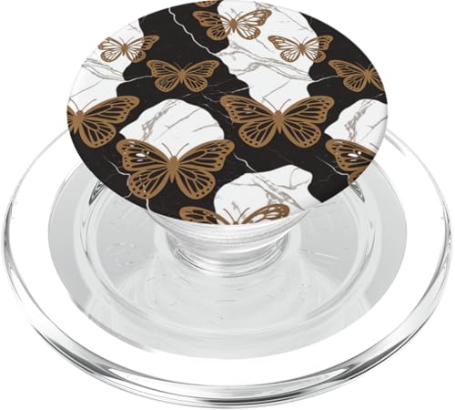 Elegante Schmetterlinge auf Marmor-Muster Bliss PopSockets PopGrip für MagSafe von The Beauty Butterfly Store