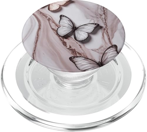 Eleganter Schmetterling auf Marmorhintergrund PopSockets PopGrip für MagSafe von The Beauty Butterfly Store