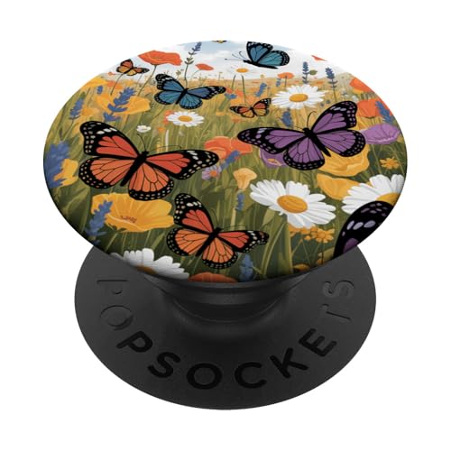 Mädchen Schmetterling Wildblume Wiese Natur Garten Frühling Frauen PopSockets Klebender PopGrip Mädchen Schmetterling Wildblume Wiese Natur Garten Frühling Frauen PopSockets Klebender PopGrip von The Beauty Butterfly Store