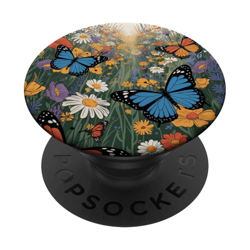 Mädchen Schmetterling Wildblume Wiese Natur Garten Frühling PopSockets Klebender PopGrip Mädchen Schmetterling Wildblume Wiese Natur Garten Frühling PopSockets Klebender PopGrip von The Beauty Butterfly Store