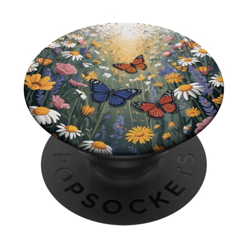 Nature Garden Frühling Frauen Mädchen Schmetterling Wildblumenwiese PopSockets Klebender PopGrip Nature Garden Frühling Frauen Mädchen Schmetterling Wildblumenwiese PopSockets Klebender PopGrip von The Beauty Butterfly Store