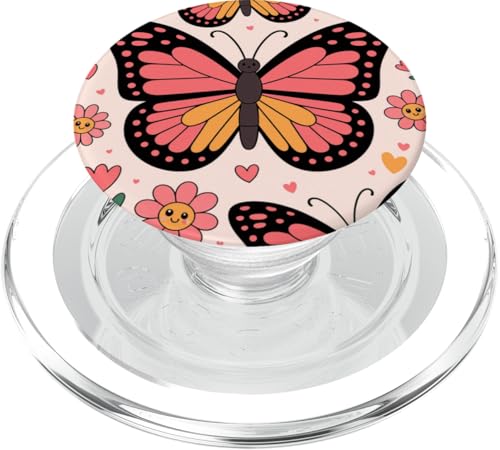 Niedlicher Kawaii-Schmetterlings-Blumengarten PopSockets PopGrip für MagSafe von The Beauty Butterfly Store