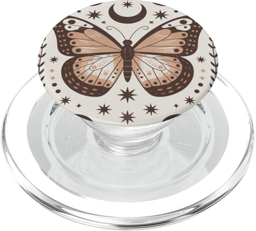 Schmetterling Boho Art Himmlische Natur Halbmond PopSockets PopGrip für MagSafe von The Beauty Butterfly Store