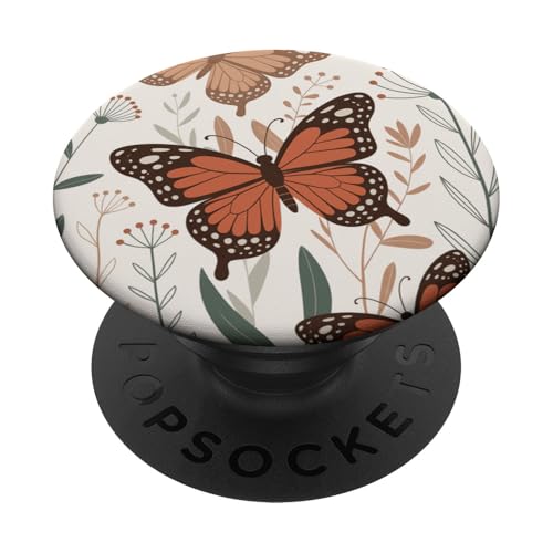 Schmetterling Boho Art Natur Blumengarten PopSockets Klebender PopGrip von The Beauty Butterfly Store