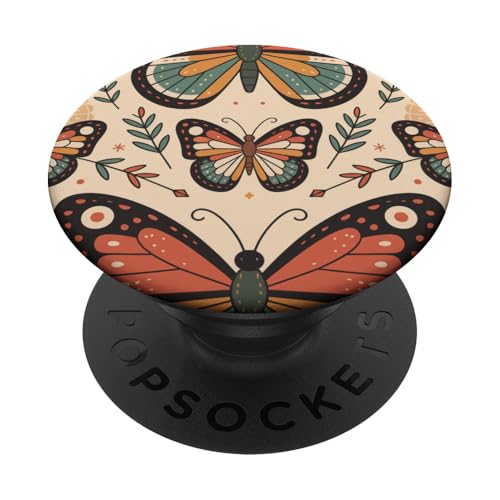 Schmetterling Boho Art Retro Blumenmuster PopSockets Klebender PopGrip Schmetterling Boho Art Retro Blumenmuster PopSockets Klebender PopGrip von The Beauty Butterfly Store