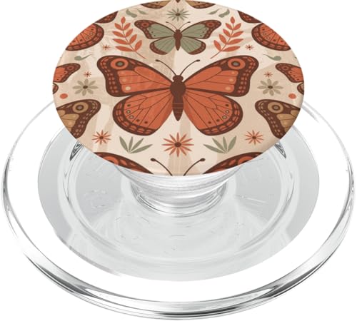 Schmetterling Boho Art Retro Natur Muster PopSockets PopGrip für MagSafe von The Beauty Butterfly Store