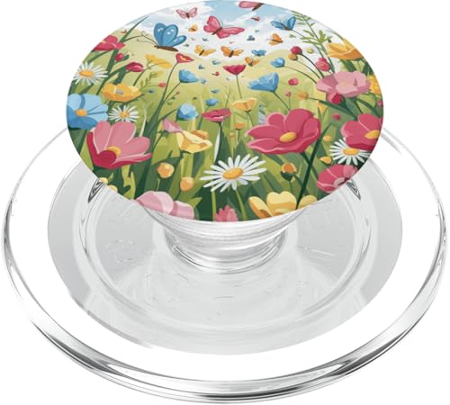 Schmetterling Wiese Wildblume Natur Garten Frühling Frauen Mädchen PopSockets PopGrip für MagSafe von The Beauty Butterfly Store