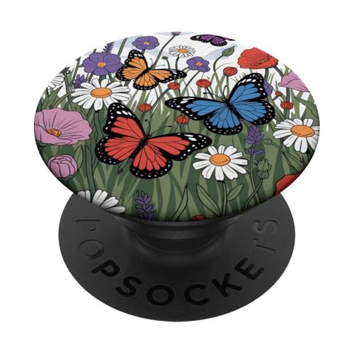 Schmetterling Wildblume Wiese Frühling Frauen Mädchen Natur Garten PopSockets Klebender PopGrip Schmetterling Wildblume Wiese Frühling Frauen Mädchen Natur Garten PopSockets Klebender PopGrip von The Beauty Butterfly Store