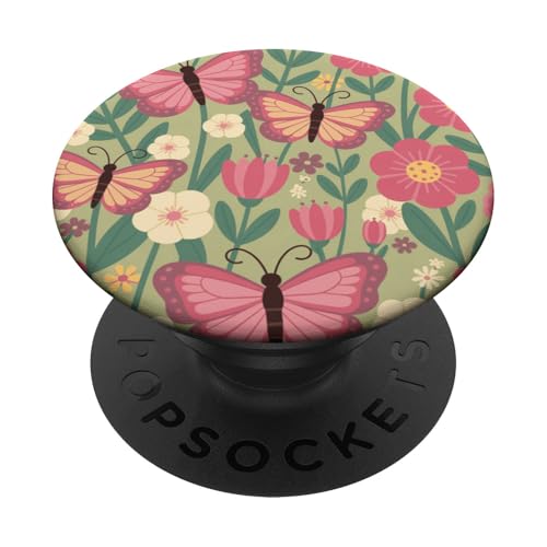 Schmetterlinge Blumen Frühling Garten Schönheit PopSockets Klebender PopGrip von The Beauty Butterfly Store