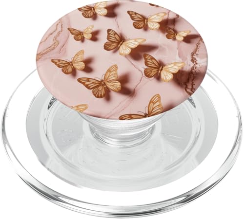 Schmetterlinge Marmor Rosa Braun Ästhetische Kunst PopSockets PopGrip für MagSafe von The Beauty Butterfly Store