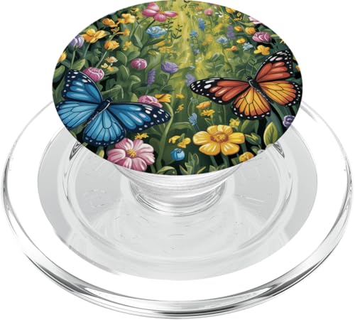 Wildblumenwiese Natur Garten Frühling Frauen Mädchen Schmetterling PopSockets PopGrip für MagSafe von The Beauty Butterfly Store