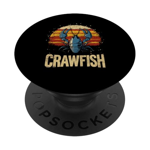 Cool Cajun Langusten Festival im Vintage-Look im Retro-Look bei Sonnenuntergang PopSockets Klebender PopGrip Cool Cajun Langusten Festival im Vintage-Look im Retro-Look bei Sonnenuntergang PopSockets Klebender PopGrip von The Cajun & The Crawfish