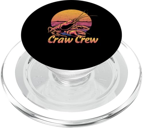 Craw Crew Crawfish Boil Crew Cool Cajun im Retro-Look bei Sonnenuntergang PopSockets PopGrip für MagSafe von The Cajun & The Crawfish