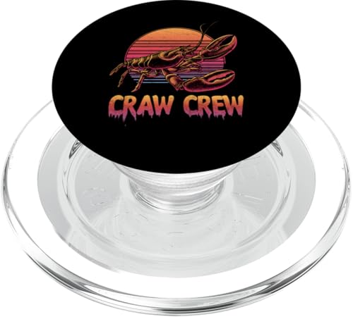 Craw Crew Crawfish Boil Crew Cool Cajun im Retro-Look bei Sonnenuntergang PopSockets PopGrip für MagSafe von The Cajun & The Crawfish